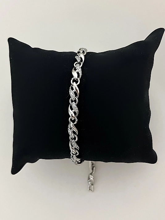 Xuping Silver Örgü Bileklik