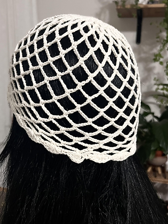 Ekru El Yapımı File Bandana