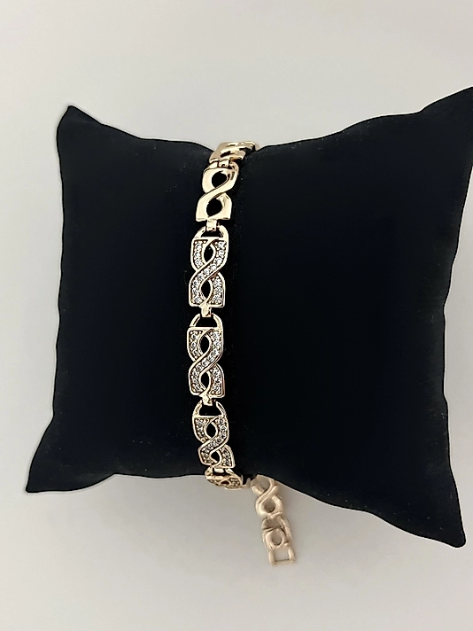 Xuping Rose Gold Taşlı Örgü Bileklik