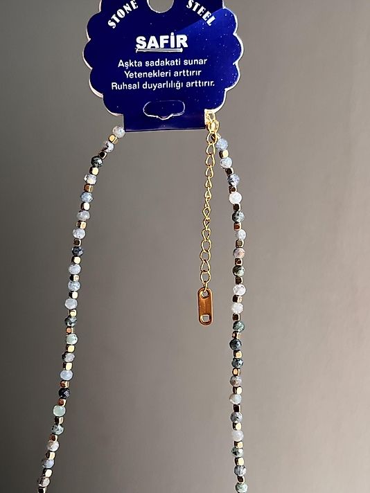 Safir Doğaltaş Kolye