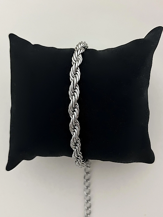 Çelik Silver Burgu Bileklik