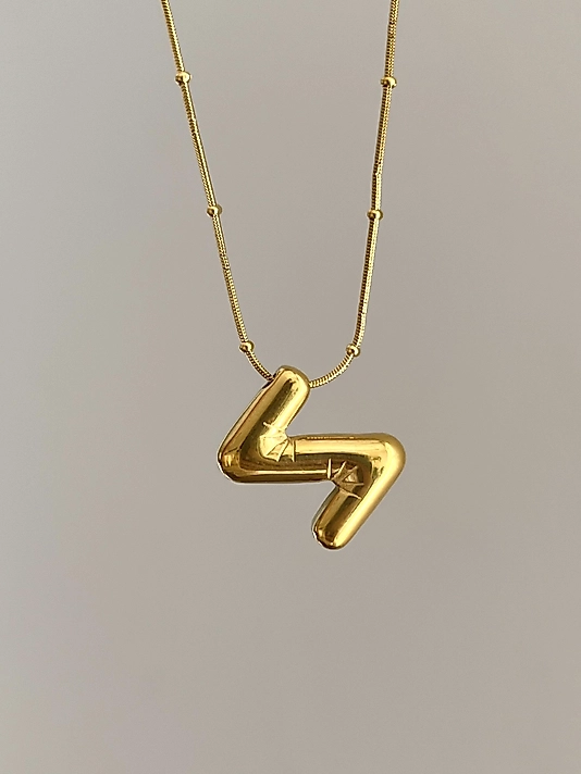 Çelik Z Balon Harf Kolye