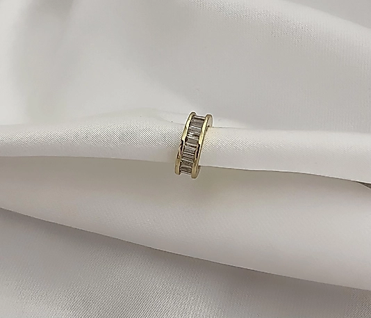 Gold Mini Taşlı Ear Cuff