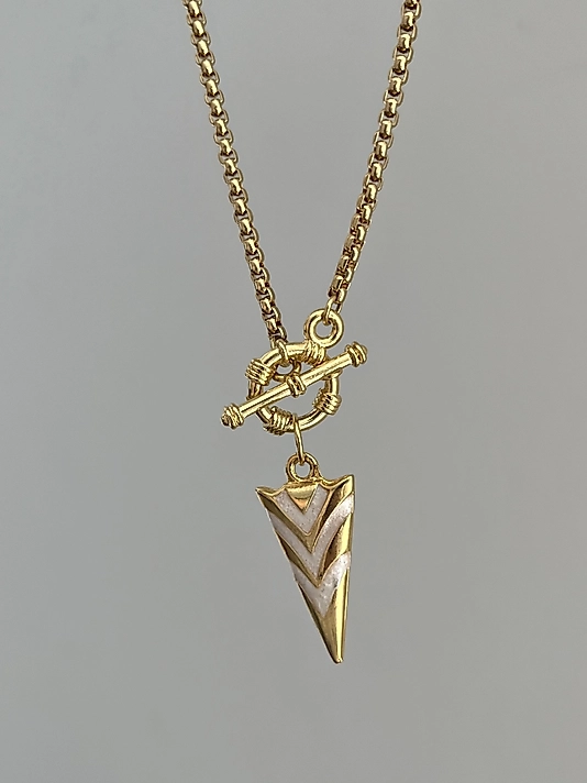 Altın Kaplama Ok Kolye 50cm