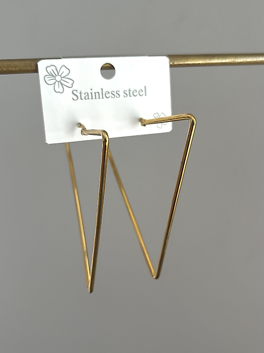 Çelik Büyük Üçgen Küpe