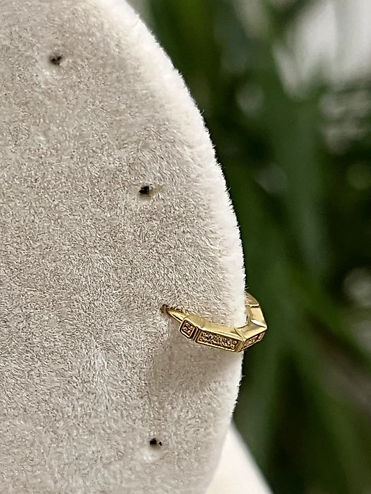 Taş Detaylı Sallantılı Halka Pearcing