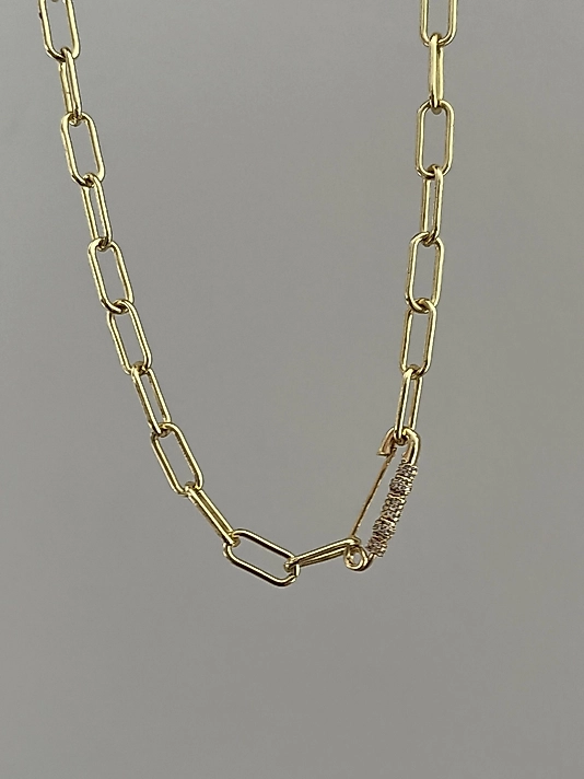 Çelik Ataç Zincir Çengelli İğne Kolye