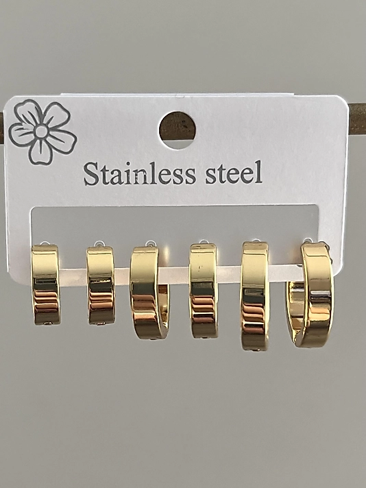 Çelik Gold 6’lı Mini Halka Küpe