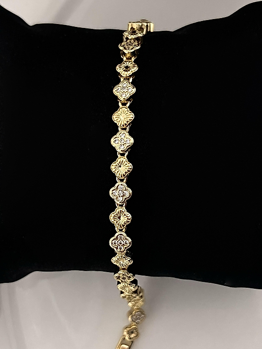 CM Taşlı Mini Yonca Bileklik