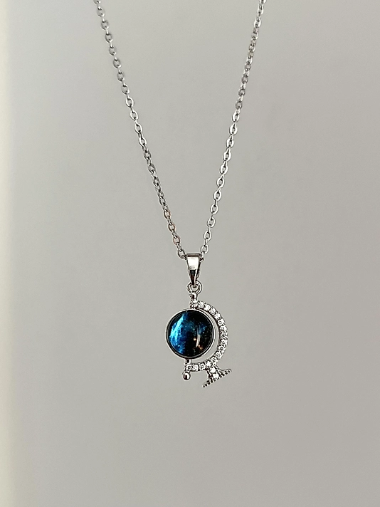 Çelik Uzay Serisi Dünya Kolye