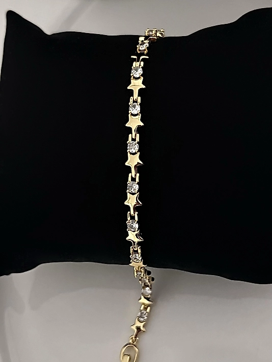 CM Taşlı Yıldızlı Bileklik